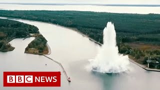 WW2 bomb explodes during attempt to defuse it  BBC News [upl. by Nyvlem]