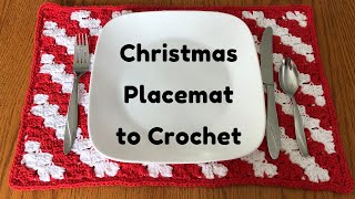 Christmas PlacematLearn How to Crochet [upl. by Lazes]