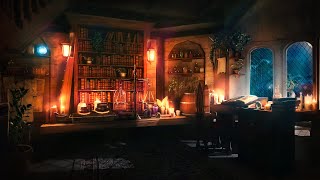 Apothecary Ambience  Potion Sounds and Soothing Rain Indoors [upl. by Teador]