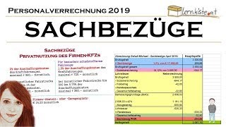 Abrechnung von Sachbezügen in der Personalverrechnung 2019 [upl. by Torbart141]