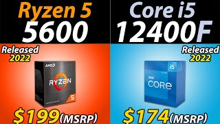 R5 5600 vs i512400F  How Much Performance Difference [upl. by Ylla889]