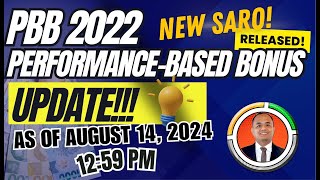 PerformanceBased Bonus PBB 2022 Update II SARO as of August 14 2024 1259PM  348PM [upl. by Chaker798]