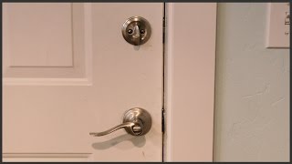 Installing Lever Handle Door Knobs with Deadbolts [upl. by Drallim]