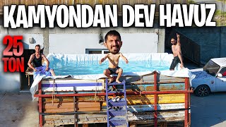 YENİ HAVUZLU VİLLAMIZ  KAMYON KASASINDAN DEV HAVUZ [upl. by Jamison]