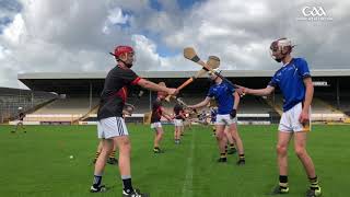 Sample hurling coaching session with GAA National Hurling Development Manager Martin Fogarty [upl. by Ozner]