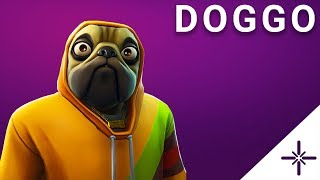 4K Fortnite  Doggo Outfit Skin 3D model Showcase [upl. by Hachmin]