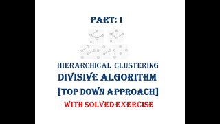 Part I Hierarchical Divisive Clustering Algorithm Data Mining Machine Learning MST example [upl. by Norbie49]