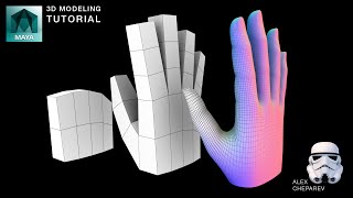 Easy Hand Modeling Tutorial in Maya [upl. by Orten745]