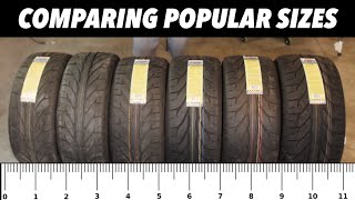 Comparing different tires sizes next to each other [upl. by Croydon]