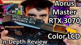 This graphics card has an LCD SCREEN Gigabyte AORUS Master RTX 3070 8G indepth review [upl. by Islaen]