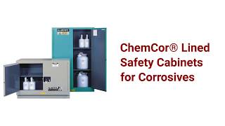 ChemChor Lined Safety Cabinets for Corrosives Justrite [upl. by Orren]