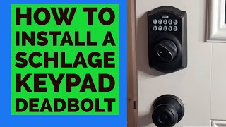 Install SLAGE Keypad Deadbolt Keyless Entry Door Lock [upl. by Erena]