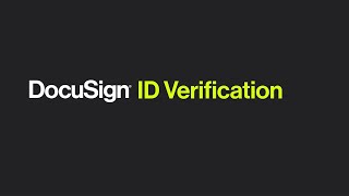 DocuSign ID Verification [upl. by Mann]