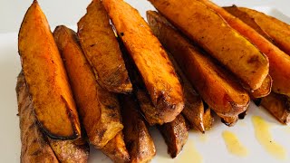 How to roast easy Sweet Potato Wedges Recipe  Home Cooking [upl. by Eamon]