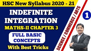 Indefinite Integration Part 1 Full Basic Concepts 12th New Syllabus 202021 Maharashtra  Dinesh Sir [upl. by Almena371]