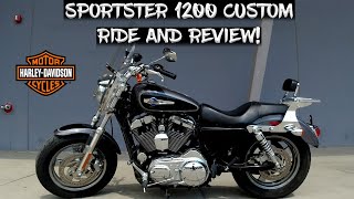 2014 Harley Davidson Sportster 1200 Custom Ride and Review [upl. by Kuth]