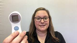 HUBERT® Touchless Infrared Forehead Thermometer Quick Tips [upl. by Yelda102]