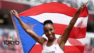 Jasmine CamachoQuinns historic 100m hurdles victory With Replays  Tokyo Olympics  NBC Sports [upl. by Ymme]