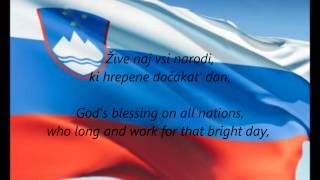 Slovenian National Anthem  quotZdravljicaquot SLEN [upl. by Enilekcaj]