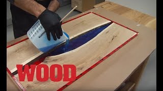 How To Make An Epoxy Resin Flowing Table  WOOD magazine [upl. by Glad]