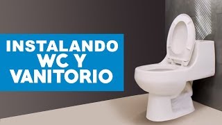 ¿Cómo instalar el WC y vanitorio [upl. by Chloras]