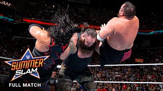 FULL MATCH Lesnar vs Reigns vs Joe vs Strowman  Universal Title Match SummerSlam 2017 [upl. by Dimitri]