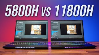 AMD Ryzen 7 5800H vs Intel i711800H  Best 8 Core Laptop CPU [upl. by Ecital243]