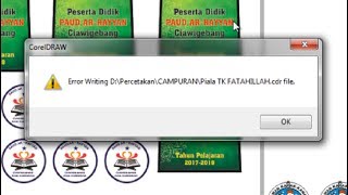 How to Fix quotError Writing coreldraw cdr filequot when saving file [upl. by Errised]