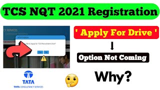 Apply for Drivequot Option is Not Coming  TCS NQT 2021 Registration  Chandan Patel [upl. by Broek960]