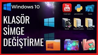 MASAÜSTÜ SİMGE DEĞİŞTİRME  KLASÖR SİMGESİ DEĞİŞTİRME  WINDOWS 10  2023 [upl. by Llenrahs]