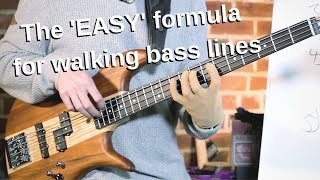 The SIMPLEST walking bass line formula  EXACTLY where to start [upl. by Otxis]