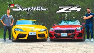 2020 Toyota Supra vs BMW Z4 M40i  Attack Of The Clones [upl. by Lramaj88]