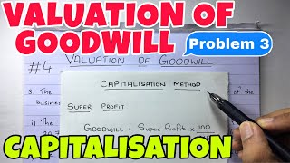 4 Valuation of Goodwill  Capitalisation Problem By Saheb Academy  BCOM  BBA  CMA [upl. by Kyrstin]