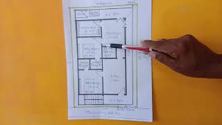 South facing Double bedroom vastu plan Vastusairam Gruhavastu House plans [upl. by Adley]