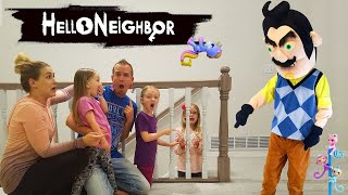 Hello Neighbor in Real Life Fingerling Minis Scavenger Hunt WE RESCUE A KID [upl. by Janel]