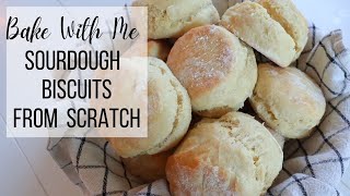 How to make sourdough biscuits  From scratch cooking [upl. by Elcarim197]