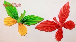 Como Hacer Mariposa de Papel Paso a Paso [upl. by Enale708]