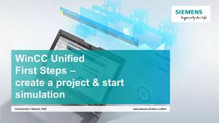 02  SIMATIC WinCC Unified  Create project and start simulation [upl. by Elston174]