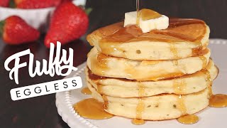 Eggless Fluffy Pancakes  Easy One Bowl  How Tasty Channel [upl. by Giles]