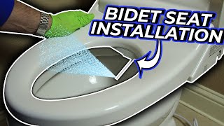 How To Install A Bidet Toilet Seat  DIY Plumbing [upl. by Ydnak]