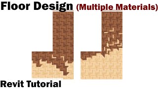 Revit Tutorial  Floor Design Multiple Materials [upl. by Susy]