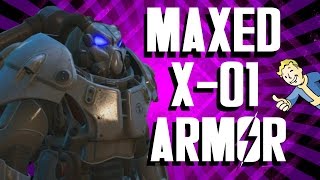 Fallout 4  Maxed X01 Power Armor Setup and Gameplay [upl. by Ykcim]