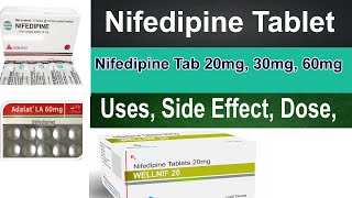 Nifedipine Tablet  Nifedipine 20 mg tablet  Depin 10Adalat la 30mg uses side effectdose hindi [upl. by Imas]