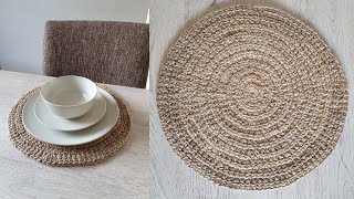 CROCHET TUTORIAL How to Crochet a ROUND PLACEMAT [upl. by Ahsekal272]