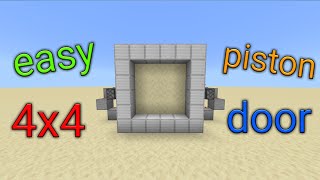 Easy 4x4 Piston Door for Minecraft bedrock and java edition [upl. by Korella]