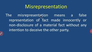 Misrepresentation [upl. by Nev]