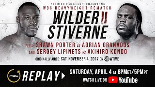 PBC Replay Deontay Wilder vs Bermane Stiverne 2  Full Televised Fight Card [upl. by Llevel959]