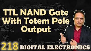 TTL NAND Gate with Totem Pole Output Circuit and Working [upl. by Nosduj]