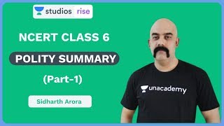 L1 NCERT Class 6 Polity Part1  NCERT Summaries  UPSC CSEIAS 2020  Sidharth Arora [upl. by Laucsap128]