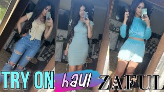 HUGE ZAFUL SUMMER CLOTHING HAUL AFFORDABLE TRY ON GIRLY OUTFITS SWIMWEAR LOUNGE SETS [upl. by Damarra]